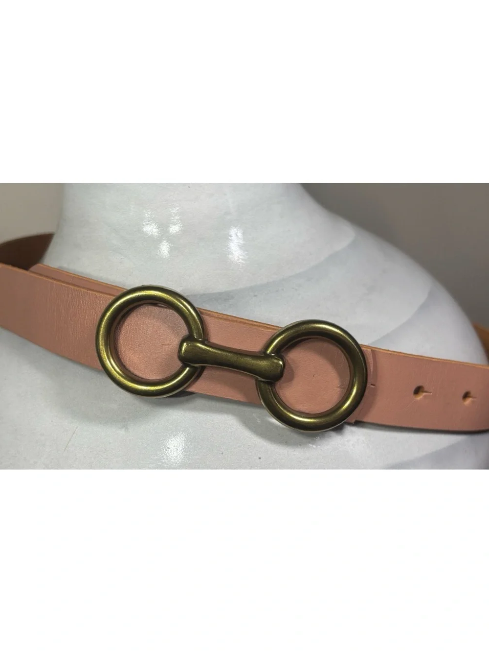 NWOT Anthropologie Chantal Leather Belt In Neutral  Size Small